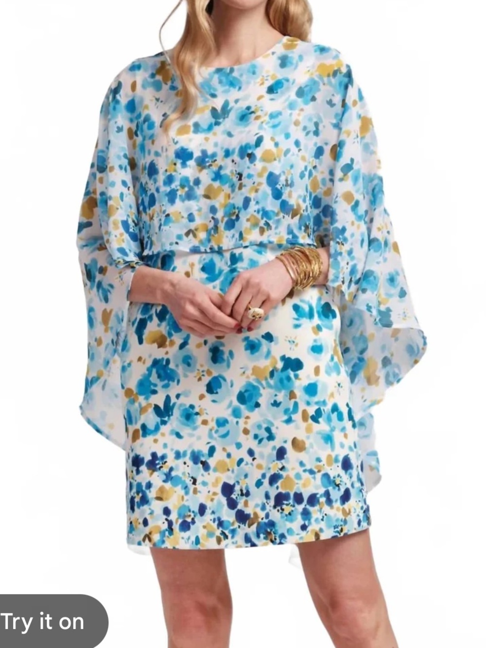 Frances Valentine Mini Cape Dress NWT